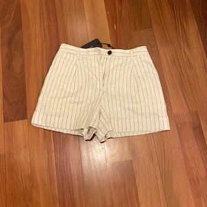 black and white striped shorts